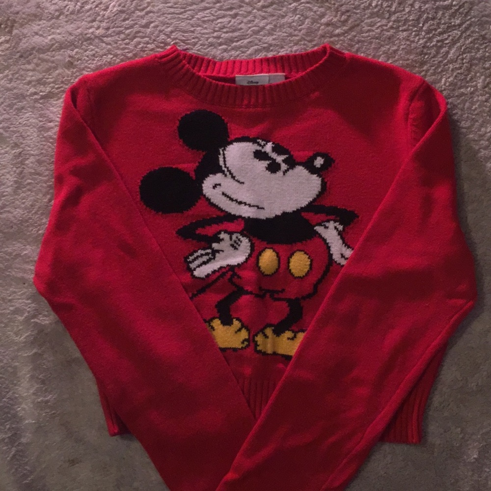 mickey mouse crop sweater